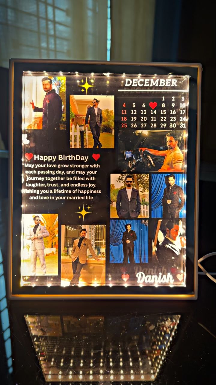 Customize Led Birthday Photo Frame