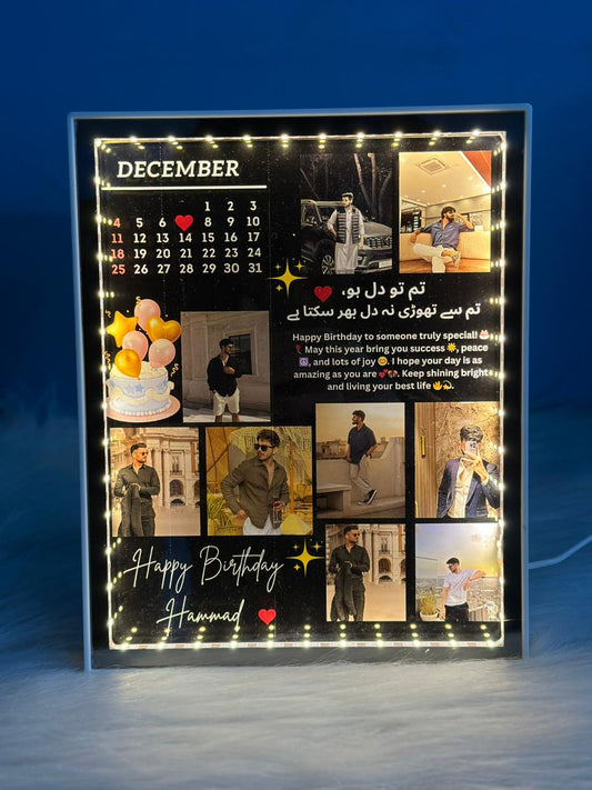 Customize Birthday Photo Light Frame