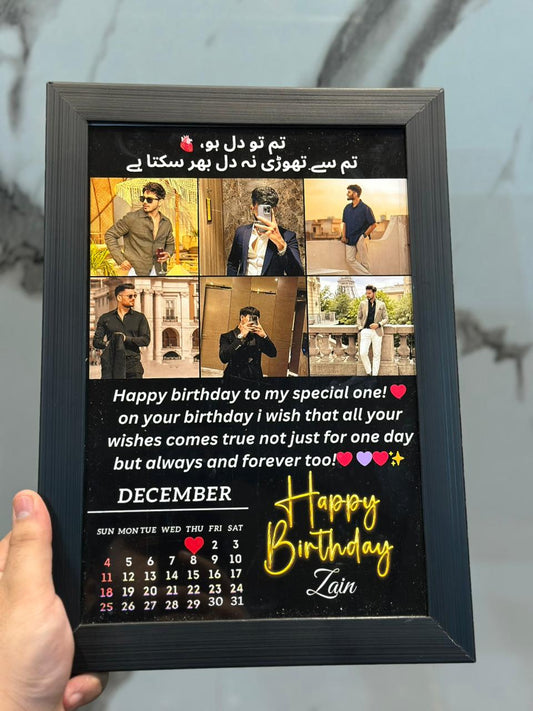 Customize Birthday Photo Frame with Glasss