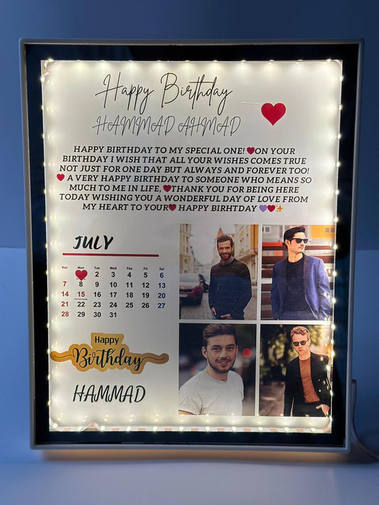 Customize Birthday Photo Light Frame