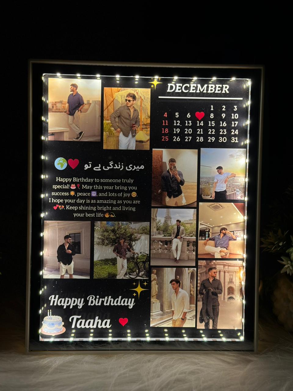 Customize Led Birthday Photo Frame